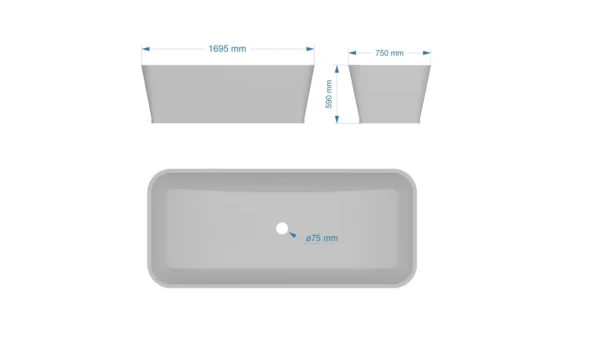 B-TUB-G-1695-Dimensions